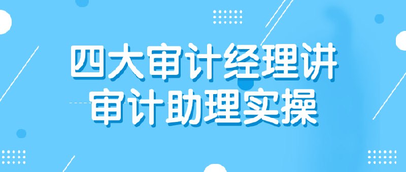 四大审计经理讲审计助理实操本课程由四大经理亲自讲解，旨在为审计助理提供实操