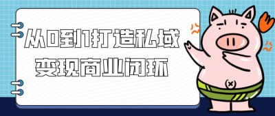 从0到1打造私域变现商业闭环《从0到1打造私域变现商业闭环》课程专为创业者与营销人员设计，深入讲解如何构建有效的私域流量管理与变现策略