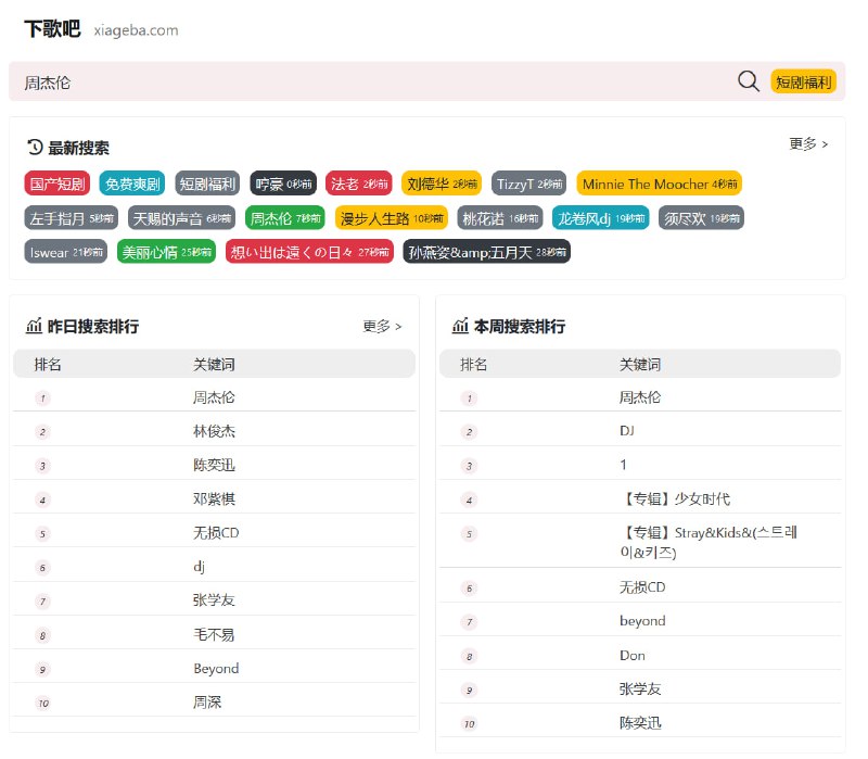 #网址  #无损音乐  分享几个在线下歌网站01. 下歌吧官网网址