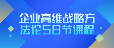 企业高维战略方法论58节课程