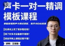 造音工坊一对一声卡精调模板课都能听懂的声卡调试课程，新手小白必修课下载链接