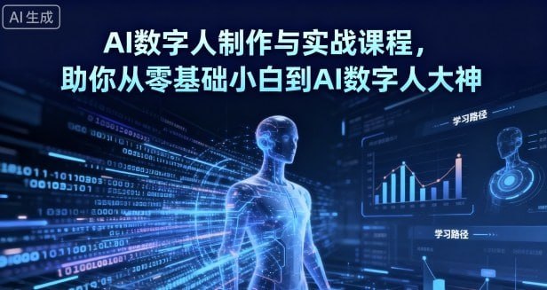 AI数字人制作 从零基础到大神想学A做副业搞钱，从何入手?听说数字人很火，但究竟怎么变现?适合人群