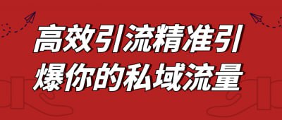 高效引流精准引爆你的私域流量《高效引流精准引爆你的私域流量》课程专注于帮助企业和个人优化私域流量运营策略